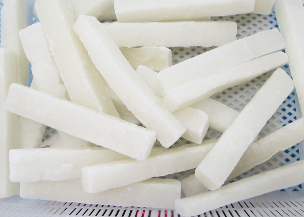 White Color Forzen Squid Strips Iqf Eu Standard Size 1*1*10cm