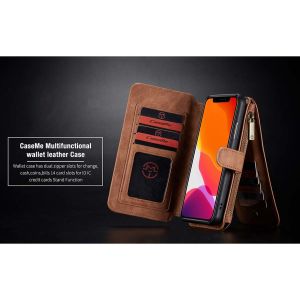 China Multifunctional wallet PU leather phone case for 2019 iphoneX, with zipper slots on sale