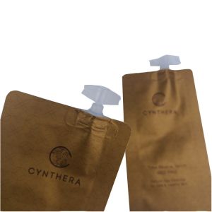 Portable One-Time Use Customized Paper Bags Laminated Foil With cap for shampoo
