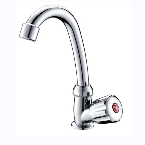 Office Building Chrome Surface Finishing ABS Health Swan Neck Faucet For Kitchen