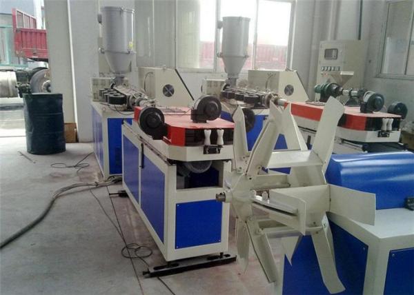 pvc Plastic Corrugated Pipe Production Line Twin Screw Extruder , PVC Pipe