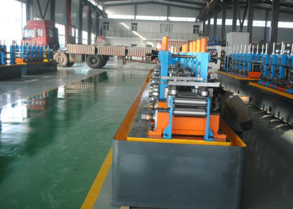 Precision Tube Mill High Frequency Steel Pipe Making Machine 25-76mm Dia CE