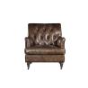 Buy cheap Durable High Back Vintage Top Grain Brown Leather Armchair Living Room Furniture from wholesalers