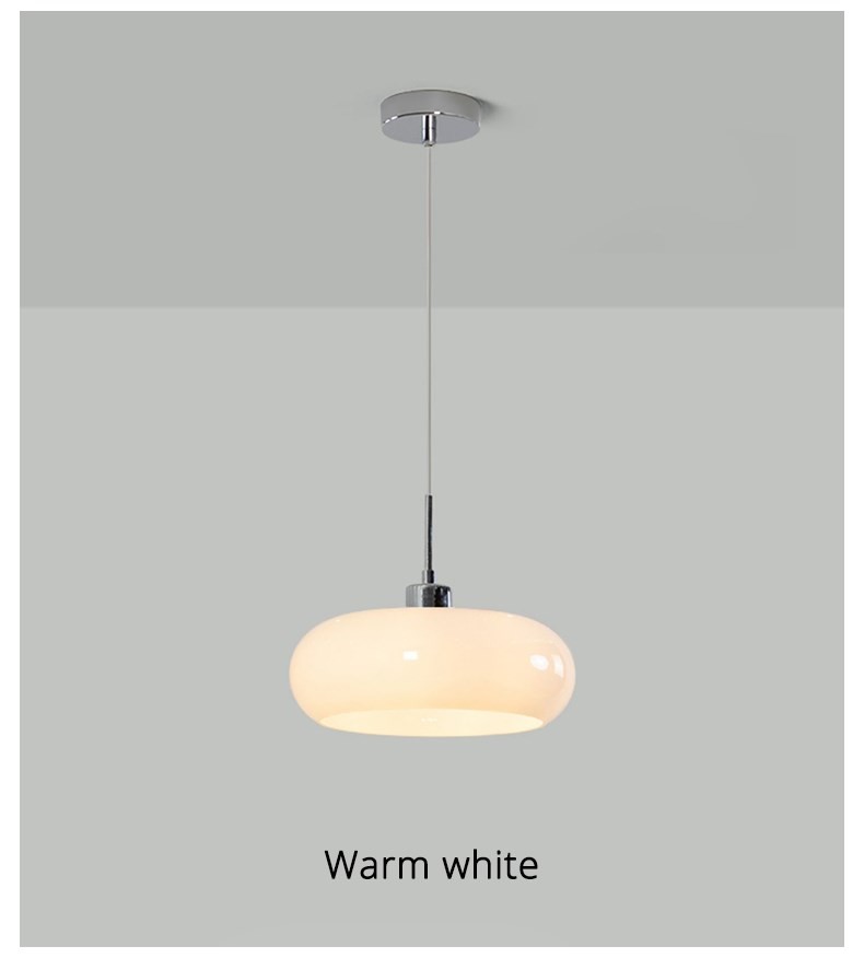 Bauhaus Pendant Light Retro Dining Room Hanging Light Cream Custard Tart Light(WH-AP-556)