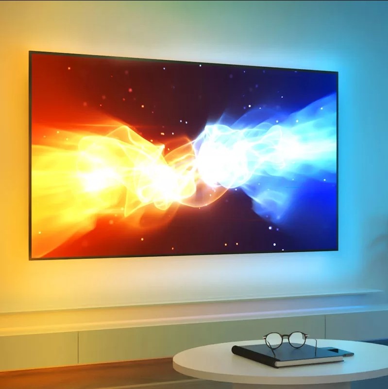 RGB Peel And Stick TV Backlights With Remote Control 5V Voltage Cuttable LED Strip Lights