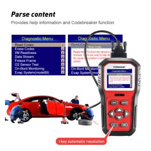 Konnwei KW860 Car Obd2 Scanner Code Reader with DTC explaination