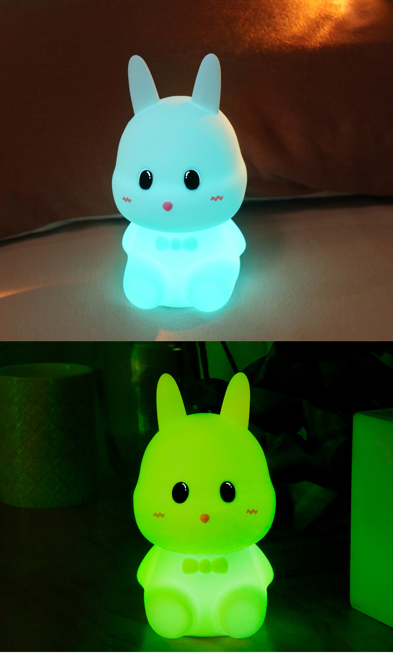 Touch Control Custom Home Decorative Luminous Light Rabbits Animal Lamp LED Night Light