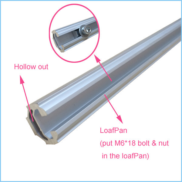 Adjustable Plastic Coated Lean Aluminum Alloy Tube For Connecting Top Plate Caster