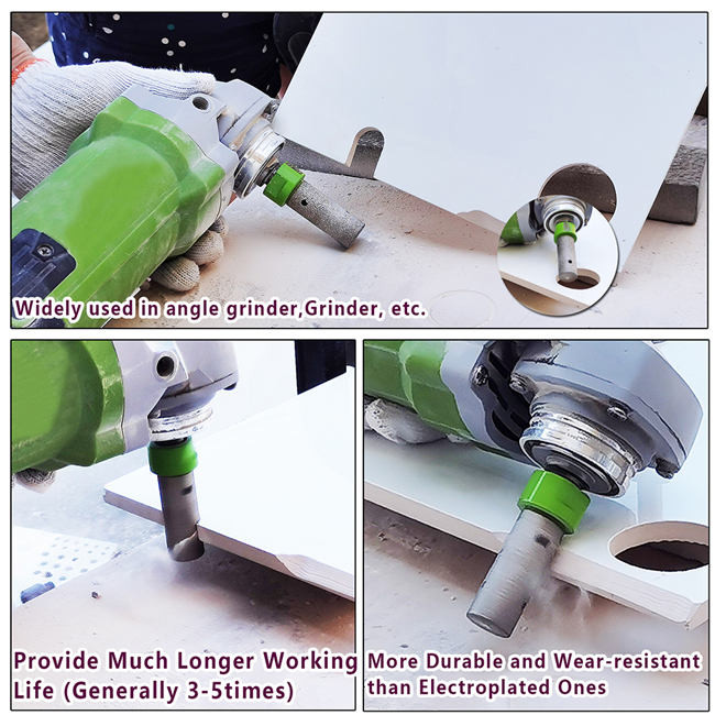Dia 25mm Beveling Diamond Router Bits For Granite 65mm 75mm