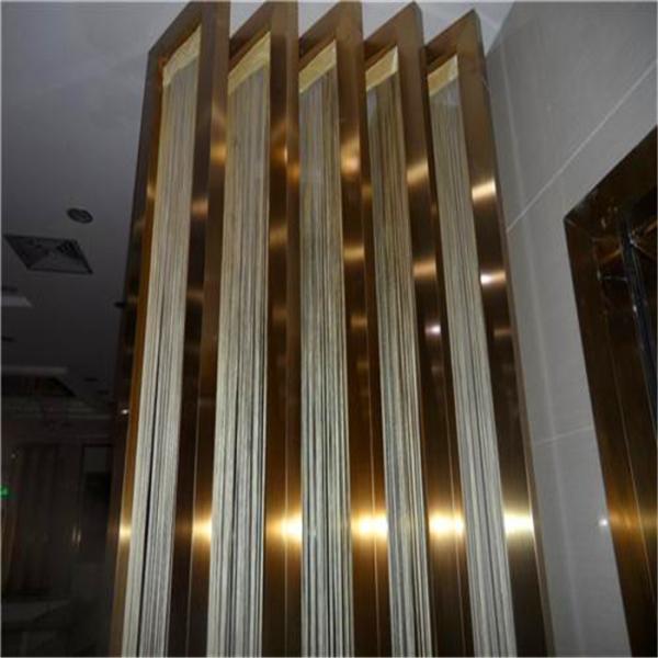 Polished Finishes Rose Gold Stainless Steel Wall Trim Wall Panel Trim 201 304