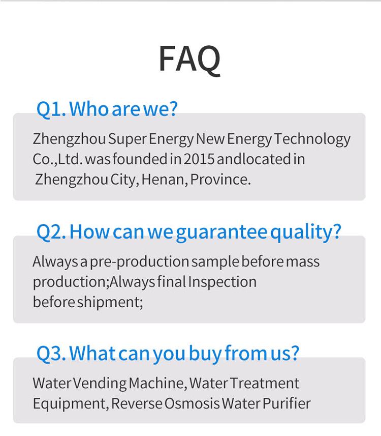 Self-service Reverse Osmosis 1600 Gallon IC Card Drinking Water Vending Machine and Water Vending Machine
