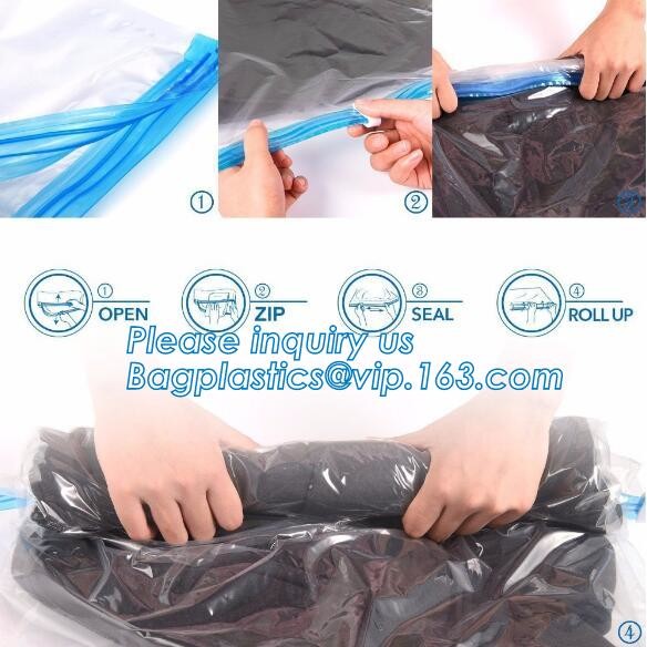 Compression Bag Space Saving, compressible vacumm seal storage bag, vacuum traveling bag without valve, bagease, bagplas