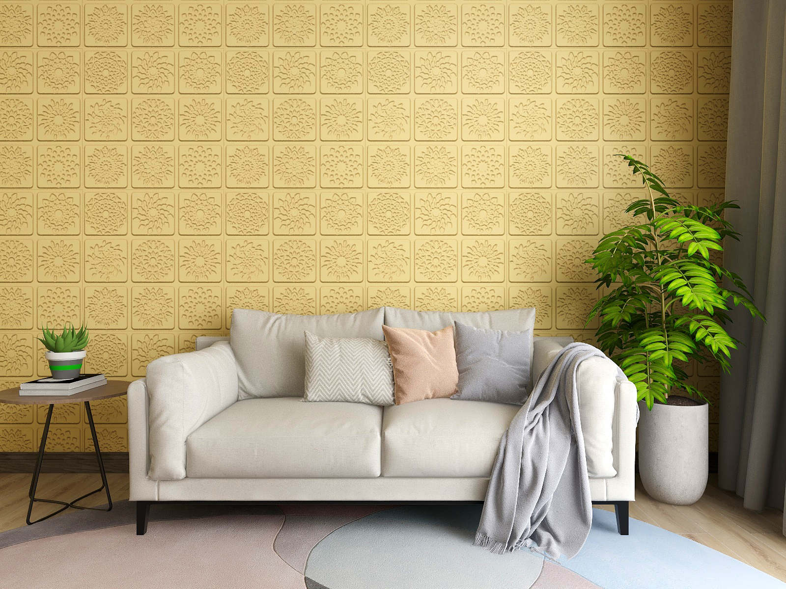 Modern Interior Design Style Self Adhesive 3D Wallpaper for Living Room Decor