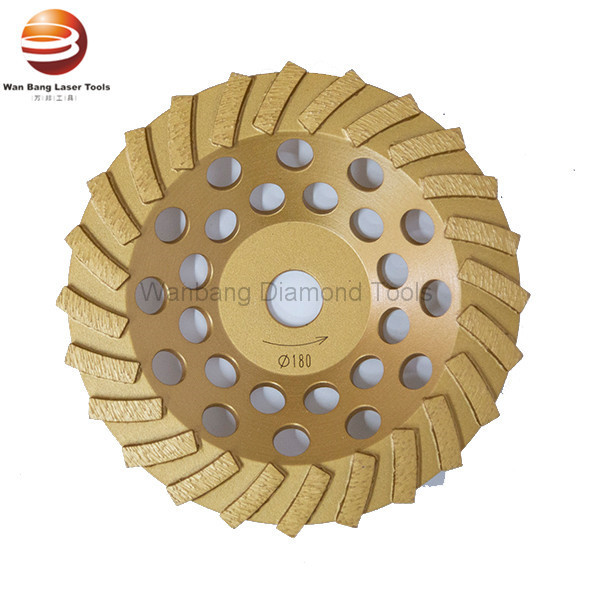 180mm Round Shaped Turbo Diamond Cup Wheels For Floor Grinding