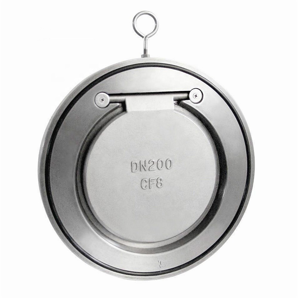 H74w Dn100 Cf8 Non Return Single Plate Flap Stainless Steel dual Check Valve
