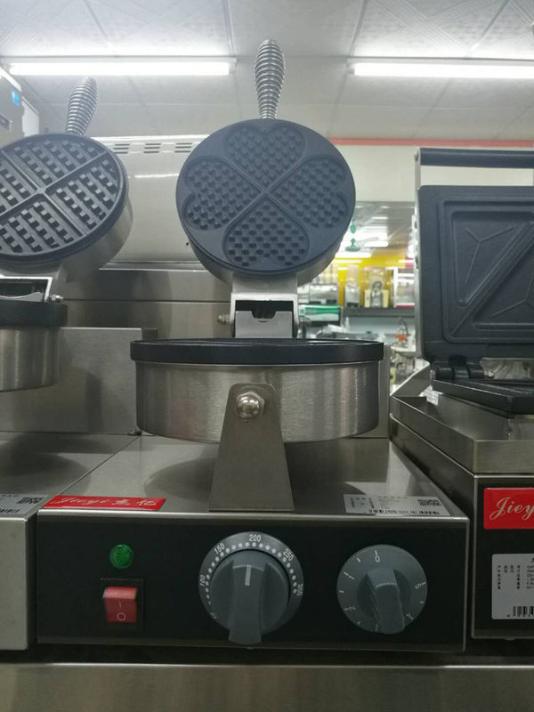 Heart-Shaped Single Head Waffle Baker Snack Bar Equipment Waffle Maker Machine 220V 1300W
