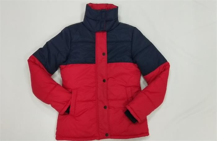 Women'S Cotton Padded Jacket Winter Ladies Quilted Coat With Hood Red