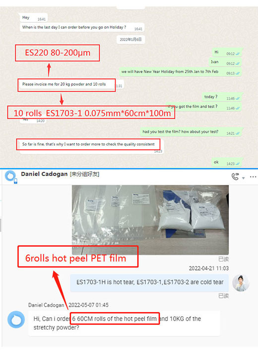 Handing Feeling Soft Hot Melt Adhesive DTF TPU Powder for Heat Transfer