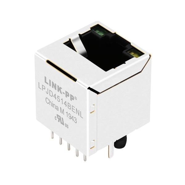 LPJD4514BENL 10/100 Base-T Integrated VOIP Vertical POE RJ45 Connector With