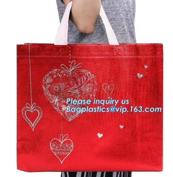 Chinese suppliers custom printed shopping portable hand non woven bag with print