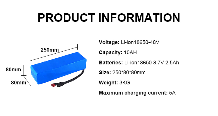 ICR18650 26650 21700 Li Ion Battery Pack 36V 48v For Electric Bike