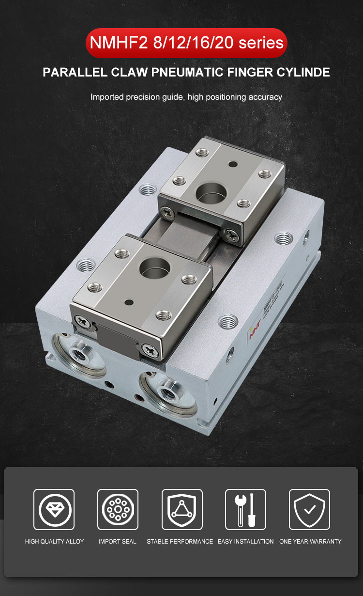 Precision Guide Compact Air Cylinder 0.1-0.7 MPa Stable Performance