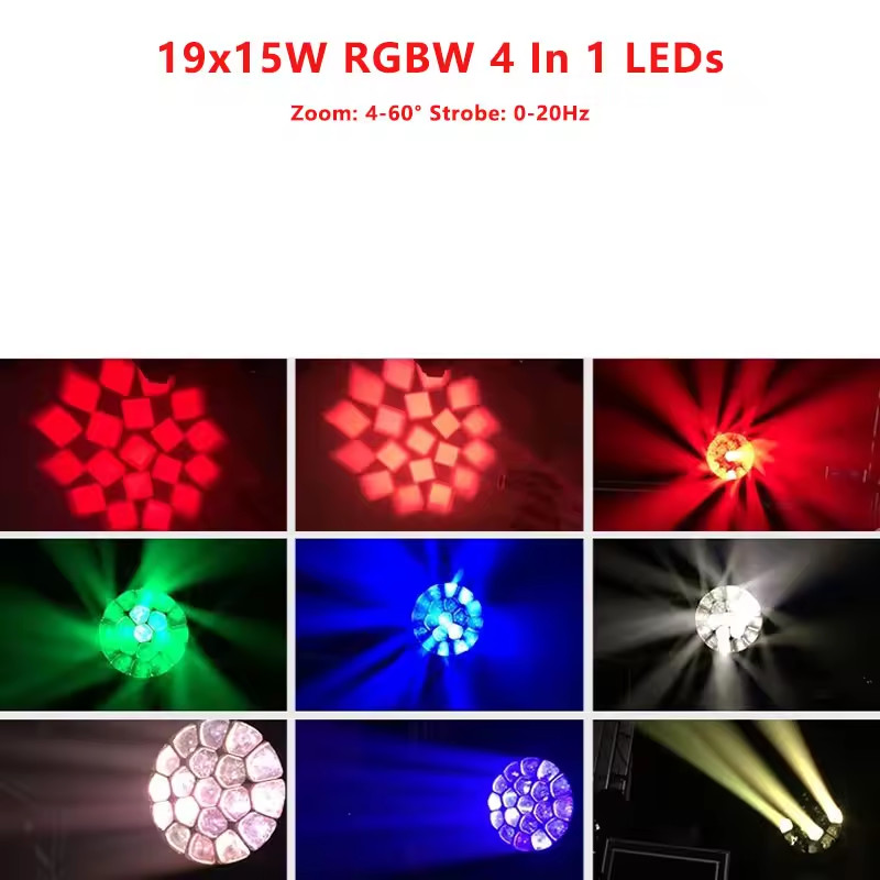 19*15Watt Clay Paky K10 B-Eye Bee Eye Beam Wash Zoom 3in1 Stage Light 19*15W LED Big-Eye Beam Moving Head Light