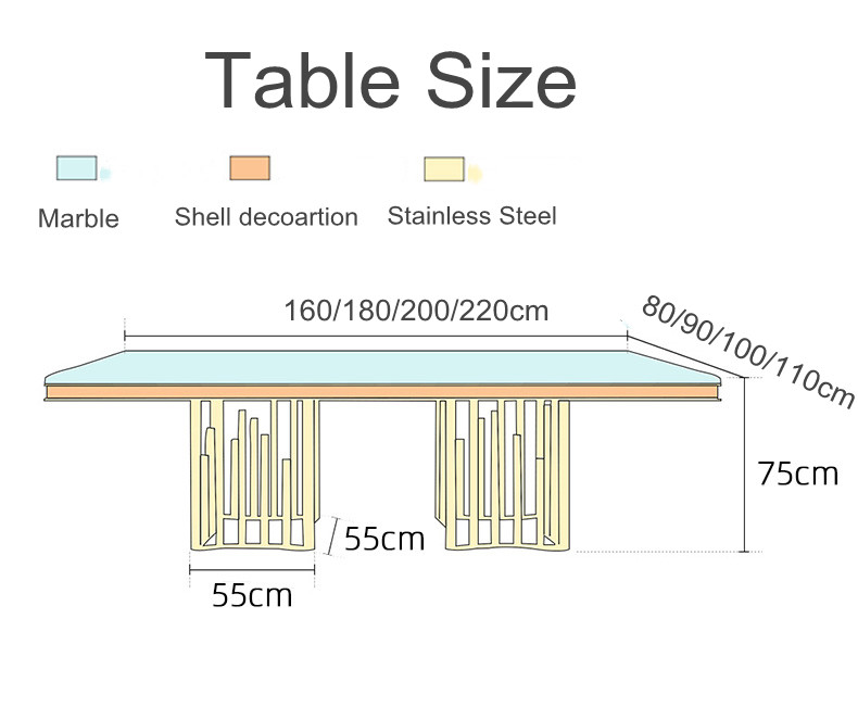 Marble Effect Dining Table And Chairs 200cm Contemporary Stainless Steel Dining Chairs