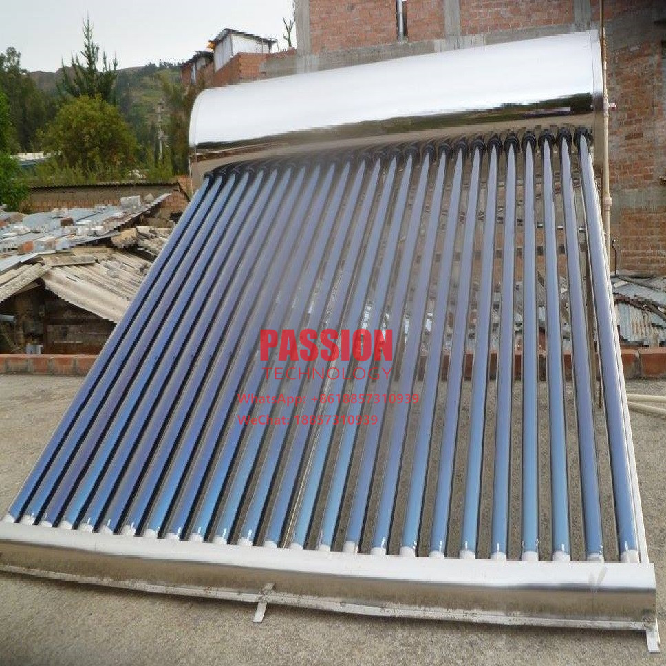Copper Heat Pipe Thermal Solar Water Heater Stainless Steel 316L With Painted Steel Shell