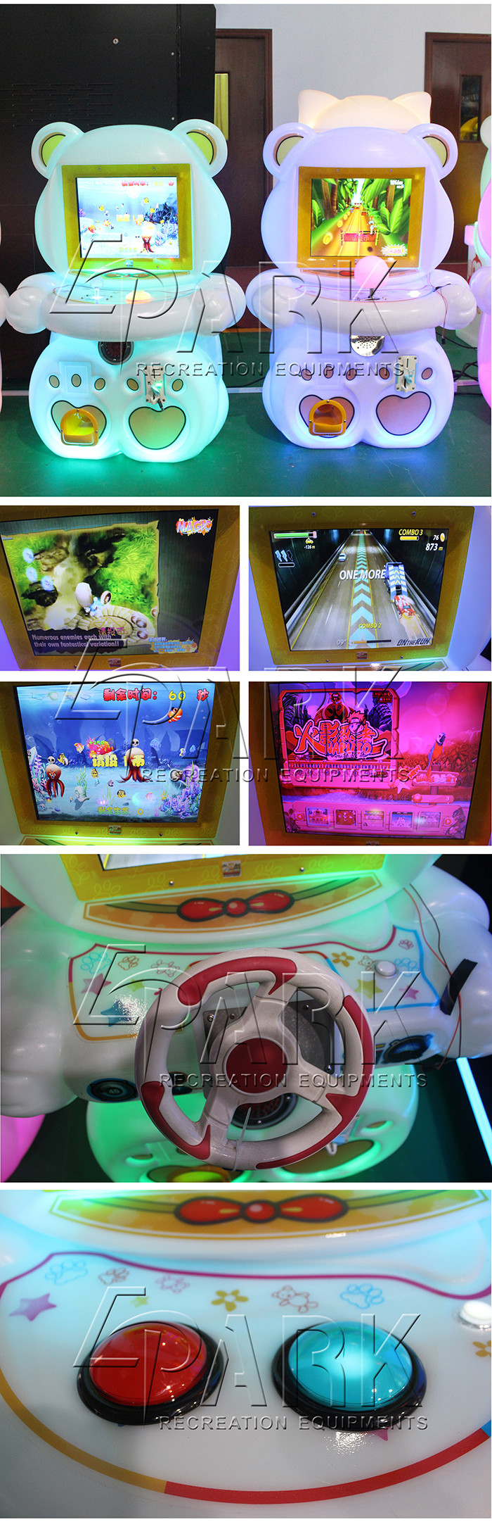 Candy bear Series Machines arcade game souvenir coin machine coin pusher