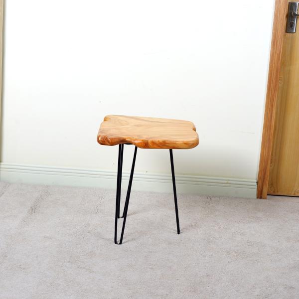 Quality Iron Frame 52cm Height Triangle Coffee Table Chinese Fir for sale