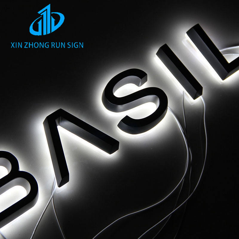 Hot Sellingized Outdoor Waterproof Metal Stainless Steel Led Backlit Letters Sign