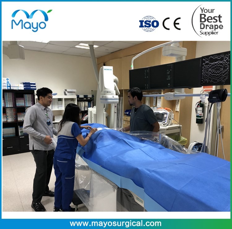 Cath Lab Angiography Drape Pack PE Disposable Sterile Surgical Drapes