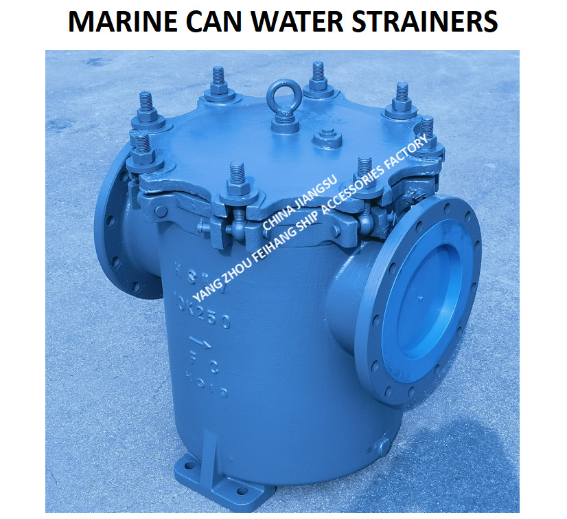 Marine Jis F7121 Flange Cast Iron Can Water Filter Model 5K-300A S-Type Filter Mesh 4mm