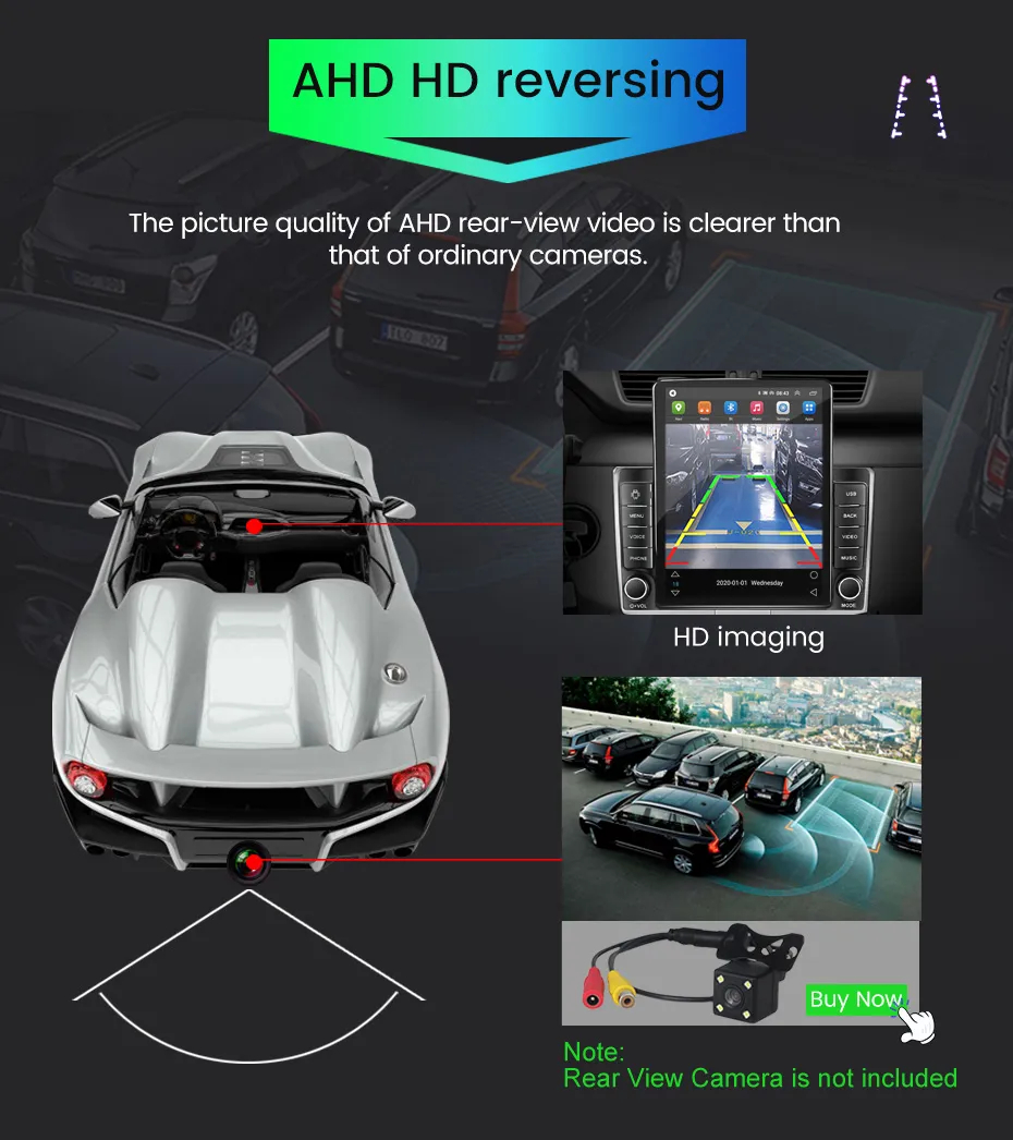 Universal Android Auto Car Radio 9.5'' Vertical Screen FM IPS Carplay MP5 Car Player
