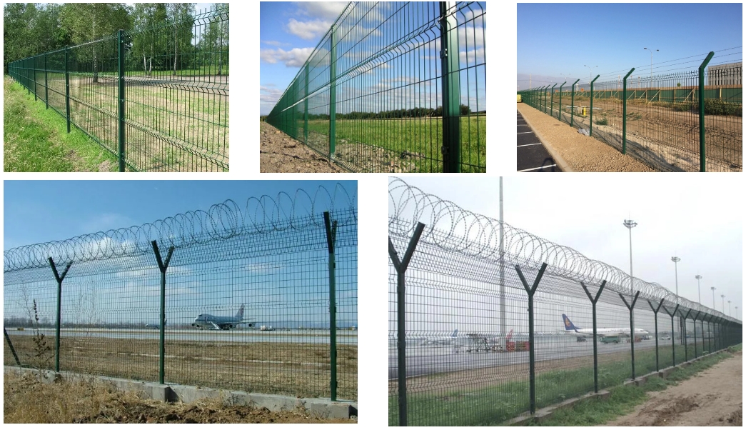 curved mesh fence