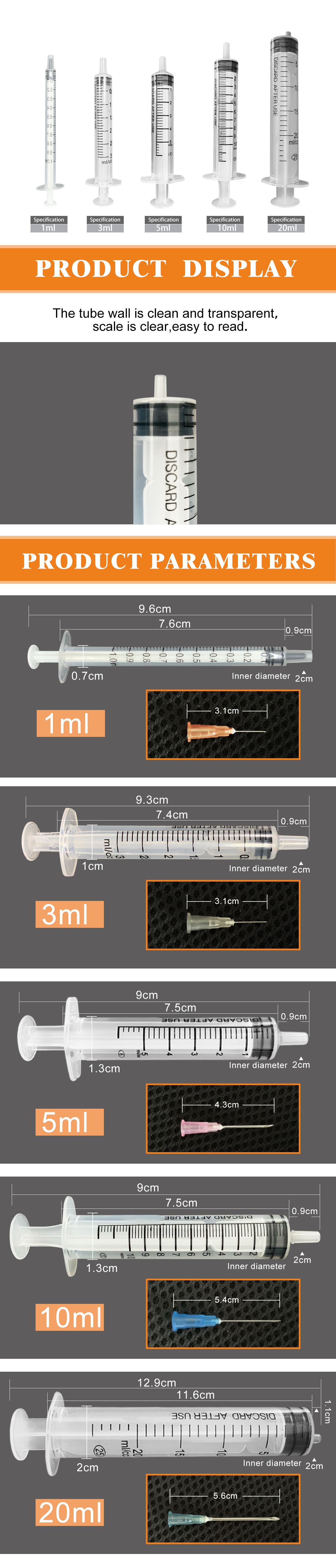 PP 3ml Syringe Without Needle ISO13485 3 Ml Syringe No Needle