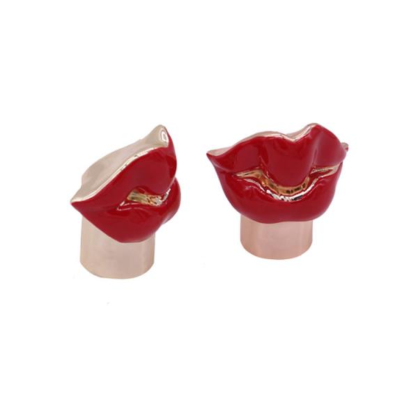 Customize Size Zamak Perfume Cap Closures Zamac Cap Mouth Lip Shape for 15mm