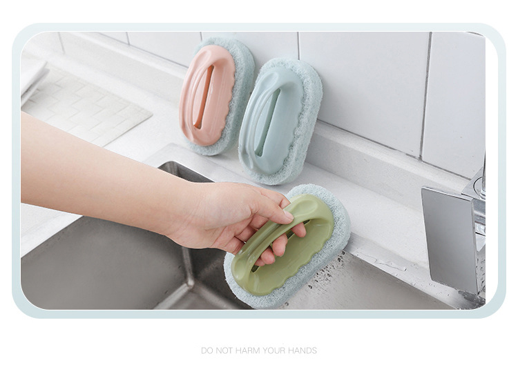 Dropshipping House hould Strong band bathtub brush with handle decontamination  Kitchen Cleaning Magic Brush