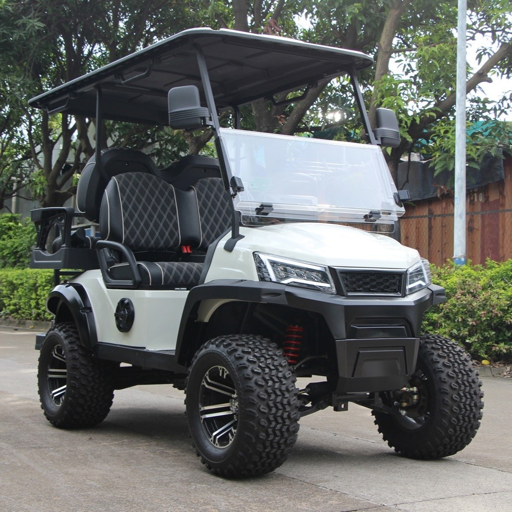 4 seats elctric golf cart electric golf vehicles 2 seaters electric golf buggy Double-Circuit Four-Wheel Hydraulic Brake