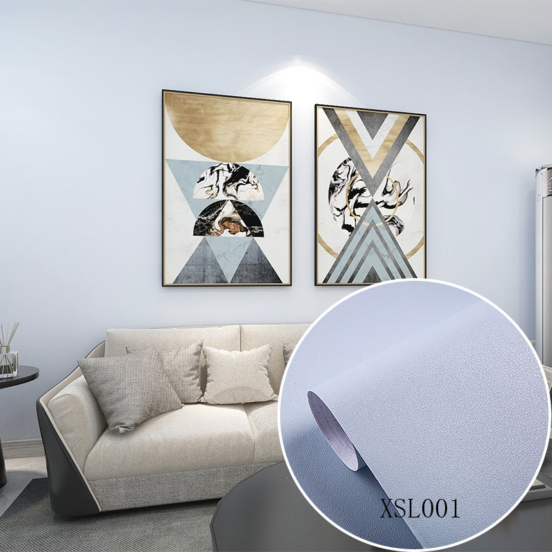 Solid Color Sand Surface PVC 3D Wallpaper for Hotel Interior Decoration Orange 0.18mm-0.21mm Thickness