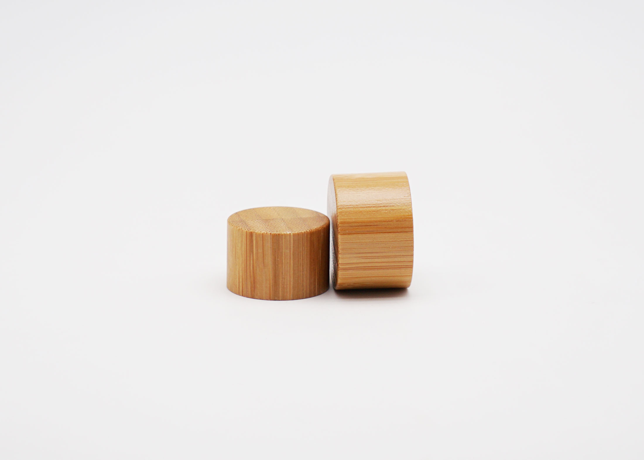 15mm 28mm Plastic Cap Closures Ribbed Bamboo Screw Lid Bottle