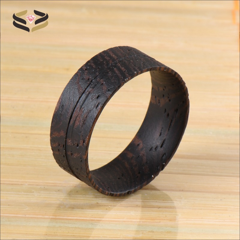 Iron Wood Golden Sandalwood Chicken Wing Koa Wood Ring Core 8mm For Inlay
