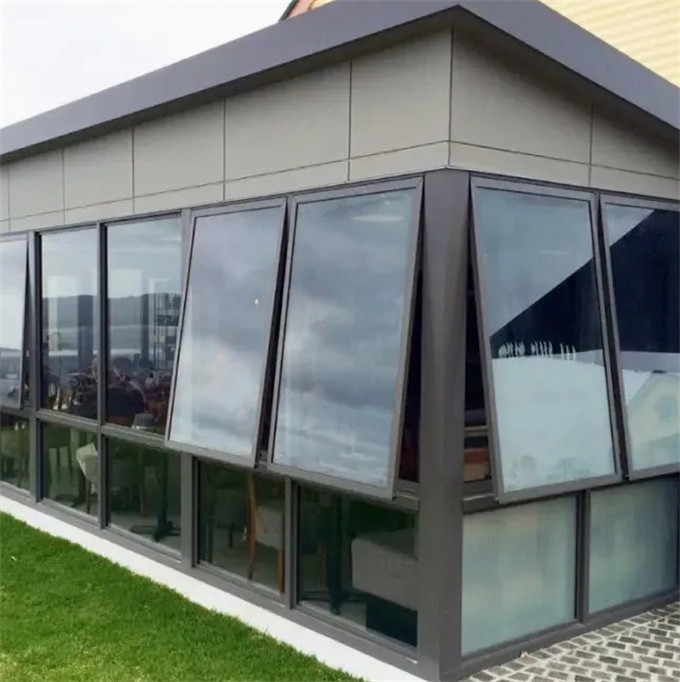 Level 9 Wind Pressure Resistance Hanging Aluminum Top Hung Windows for Customized Design Project