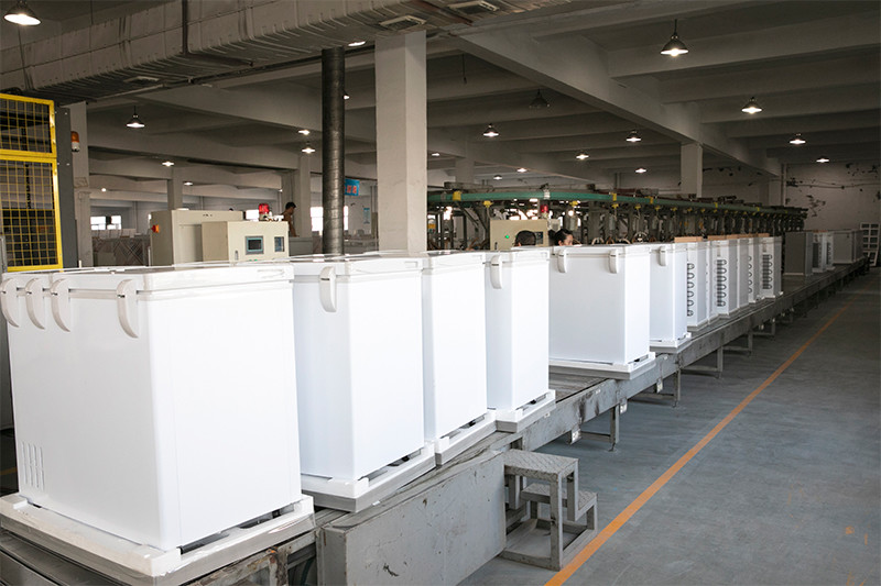 Manual Defrost Glass Door Chest Freezer Mechanical Temperature Control