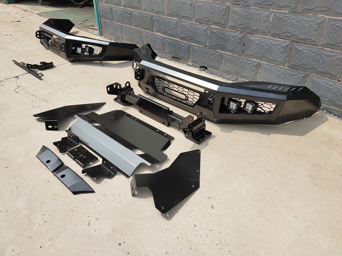 High- Powder Coating Steel Front Bumper for Toyota Hilux Winch Bull Bar Auto Parts