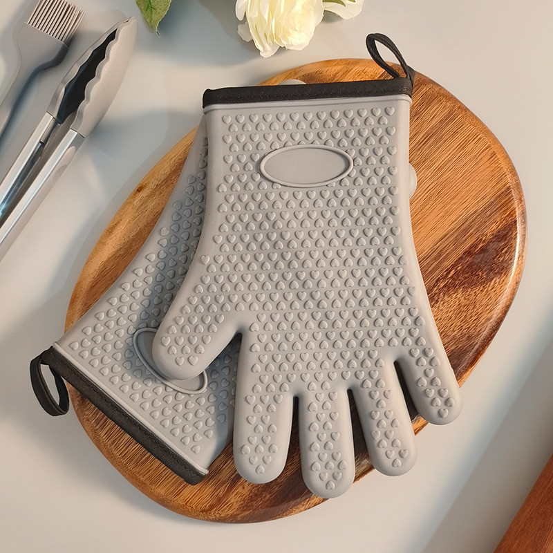 Premium Grilling Gloves BBQ Gloves Silicone Oven Mitts Premium Grilling Gloves Non-Slip Waterproof Baking Cooking Gloves