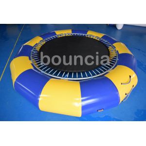  PVC Tarpaulin Round Inflatable Water Trampoline Durable With Spring Structure Manufactures