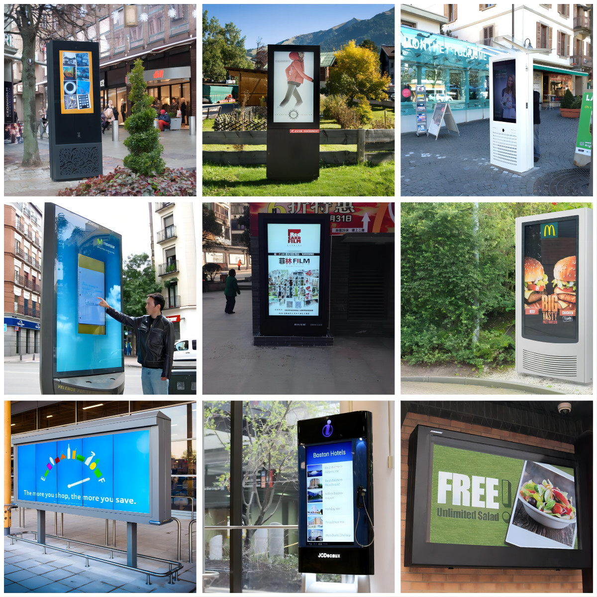 32inch Thunder Proof Outdoor Digital Signage 1500cd/M2 Brightness Advertising 1920*1080 Resolution