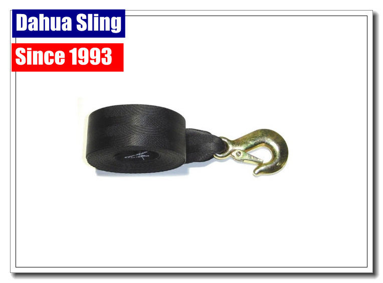 20000Lb Yellow Tow Strap , Winch Extension 12 TON 4WD Tow Strap With Hooks